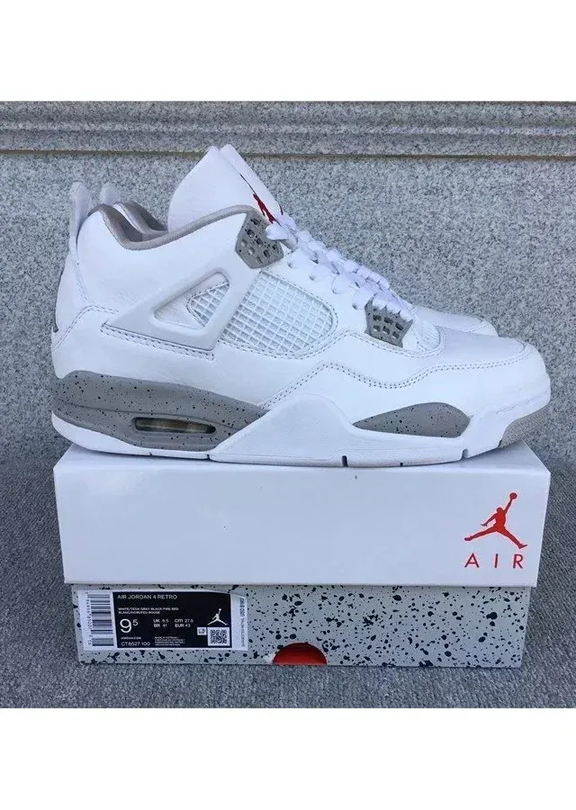 Nike Air Jordan 4 White Cement Sneakers